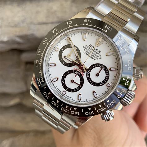 rolex daytona white face black dial|Rolex daytona black dial price.